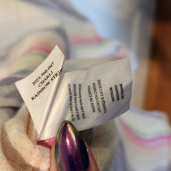 Rails Charli Rainbow Stripe Button Down Shirt - Picture 7 of 9